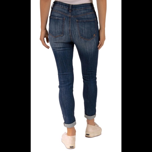 Sz 11 | Indigo Rein | Cuffed Torn Shredded Jeans 💃🏽 - Picture 4 of 14